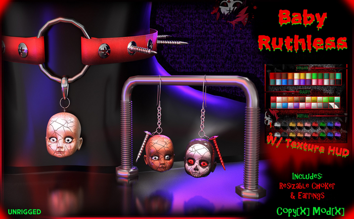 e*K Baby Ruthless Set - [Earrings & Choker]
