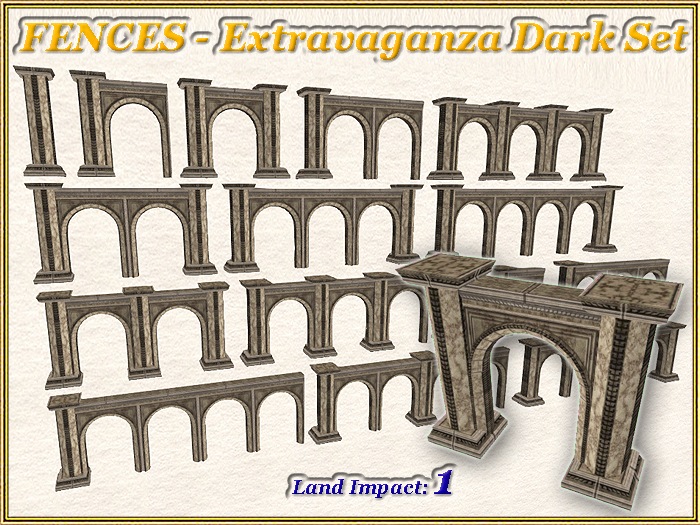 FENCES - Extravaganza Dark Set (1 LI) (Full perm)
