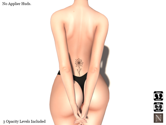 [Nerium] Back Tattoo Lower - "Dandy"