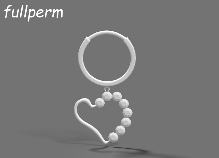 Earrings heart fullperm