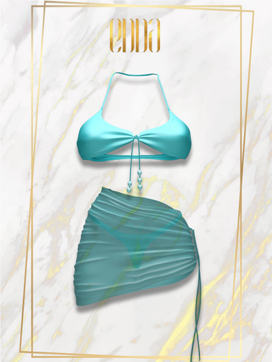 .::E.D.D.A::. Jacqueline Set - Turquoise