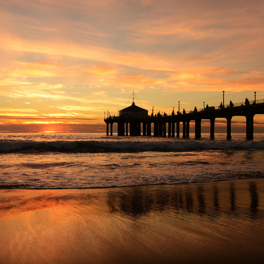 Beach Dock Sunset