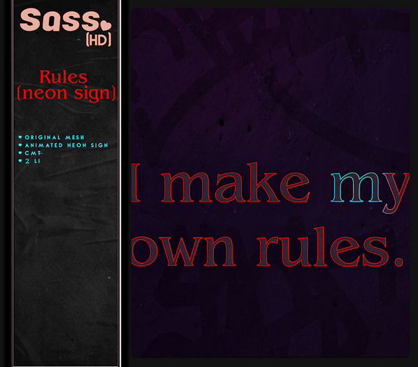 sass [hd] rules neon