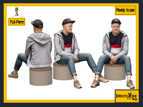 Second Life Marketplace - ::DisturbeD:: Angus Man Sitting Character ...