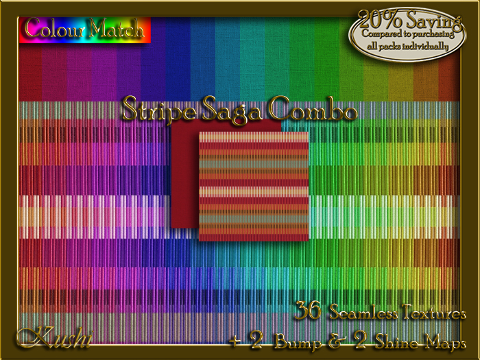 Stripe Saga Combo Seamless Texture Set