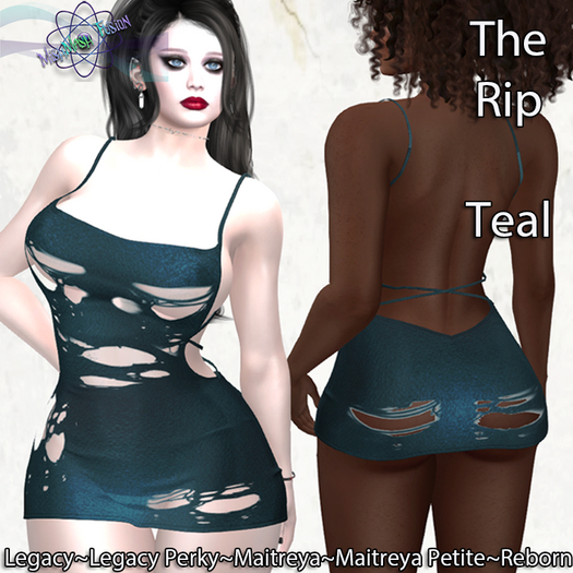 ~*MF*~ The Rip Dress - Teal (Add or Rez)