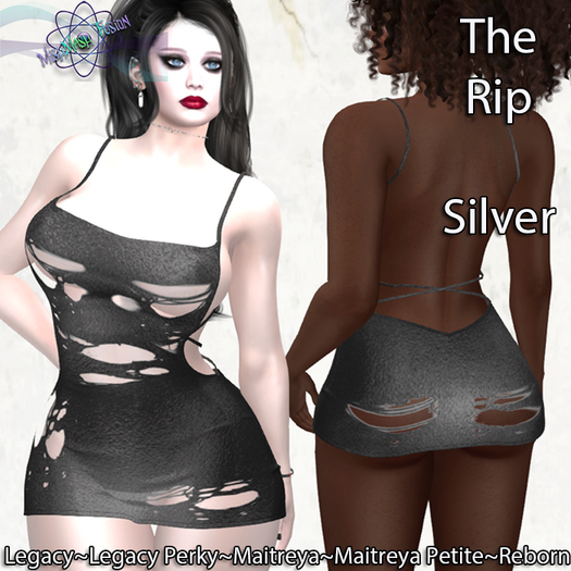 ~*MF*~ The Rip Dress - Silver (Add or Rez)