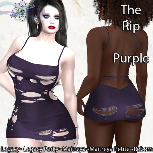 ~*MF*~ The Rip Dress - Purple (Add or Rez)