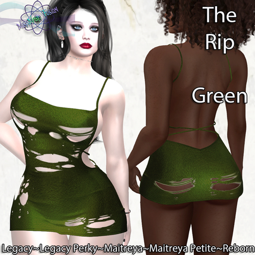 ~*MF*~ The Rip Dress - Green (Add or Rez)