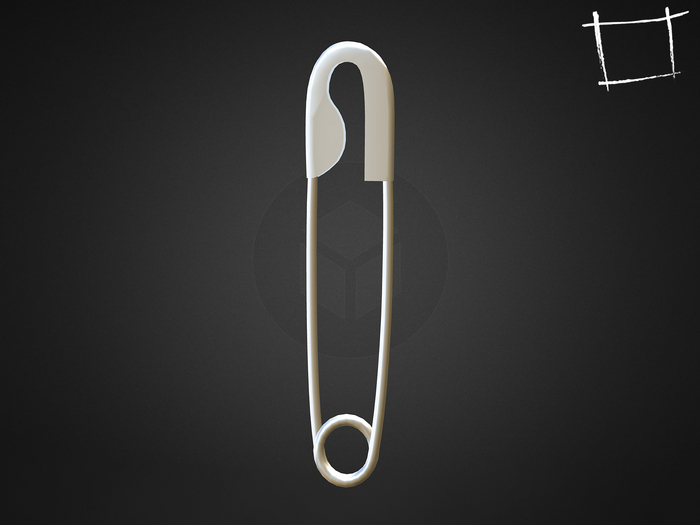 Full Perm Non-rigged Mesh Metal Closed Safety Pin