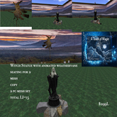 Witch Statue & weathervane-Box LI=15