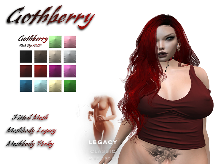 Gothberry - Tank Top Dark Red