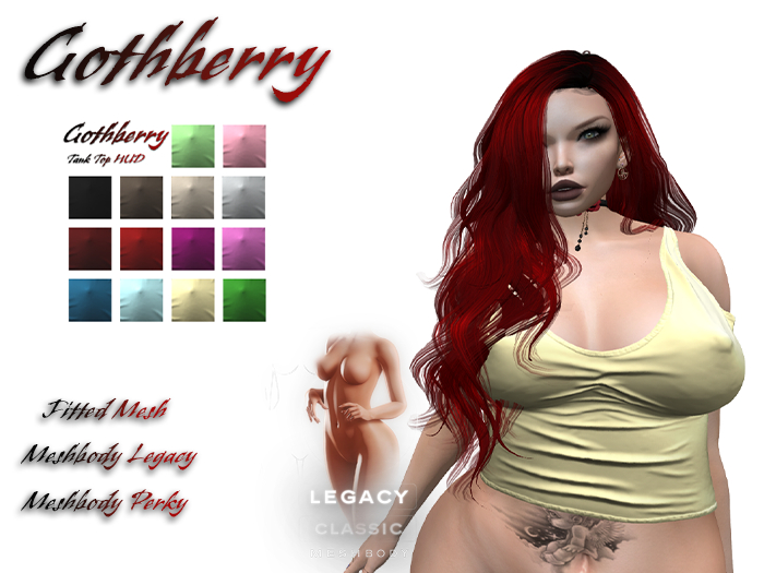 Gothberry - Tank Top Yellow