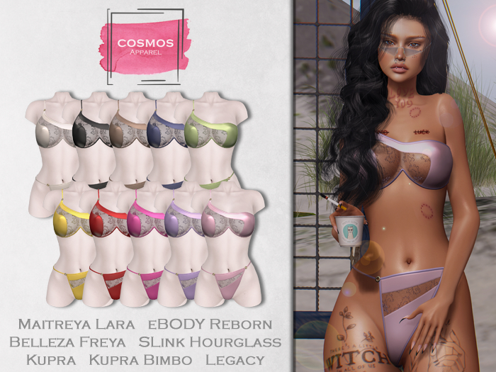 [COSMOS] Isabel Bikini Set Lace / 10 Colors Fatpack