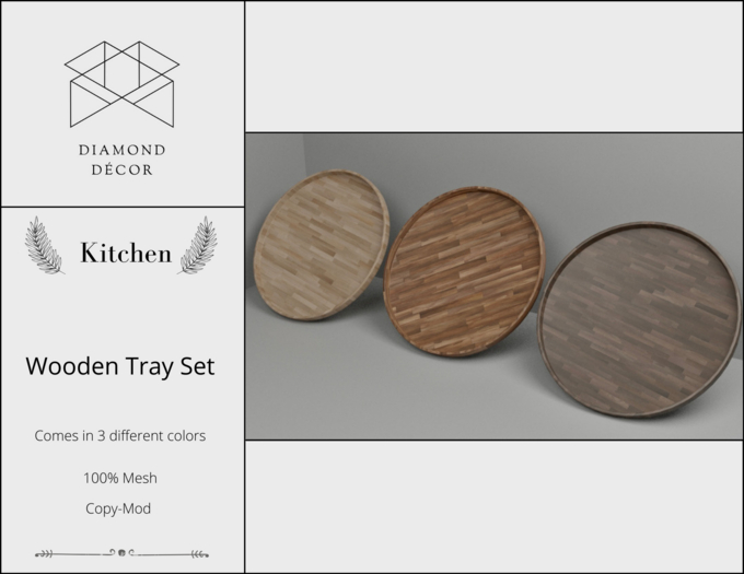 [DD] Wooden Tray Set