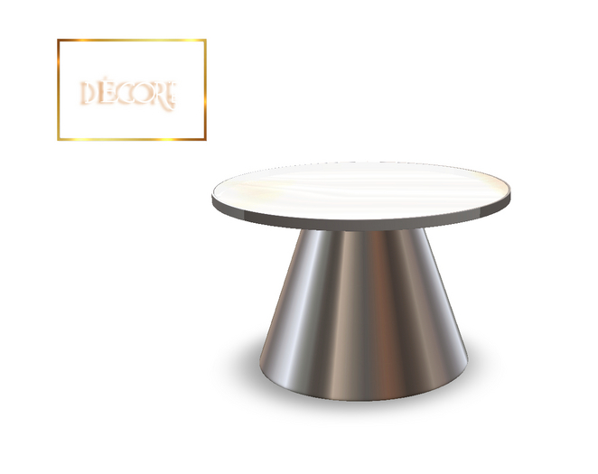 Decor'e - Cindy's Sidetable  GLASS top *  SILVER  