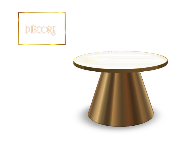 Decor'e - Cindy's Sidetable  GLASS top* GOLD  
