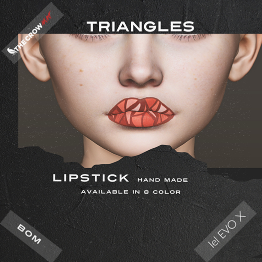 T H E C R O W - Triangles Fatpack  Lipstick (unpack)