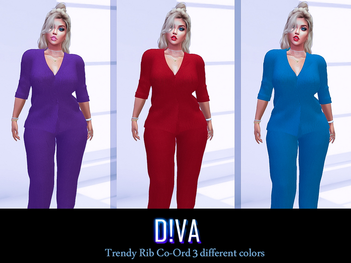 3 Rib Patterns Co-Ord Outfit