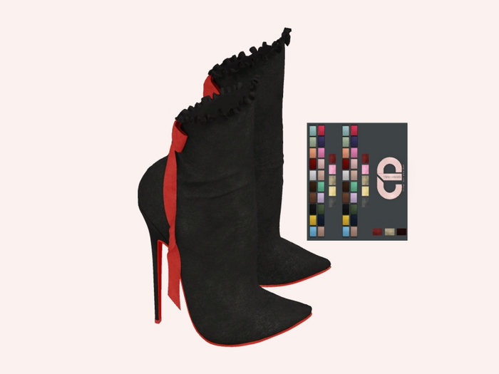 _CD_ Dolly Boots Ruffle Bow FATPACK Maitreya RARE