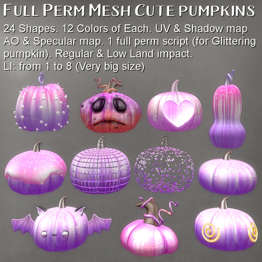 * Full Perm Mesh * Cute Pumpkins *