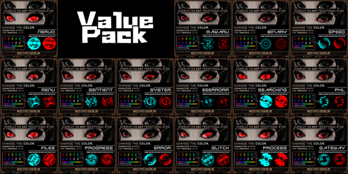  16 Pair Value Pack - Neo Eyes Overlay