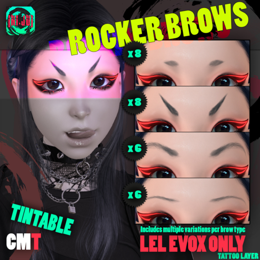NI.JU// Rocker Brows (lel EvoX bom only)