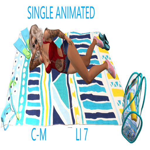 BEACH TOWEL SINGLE ANIMATED LI 7- BOXED