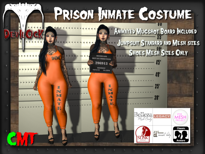 DEVILOCK - Prison Inmate Costume UPDATE 10.20 (ADD TO UNPACK)