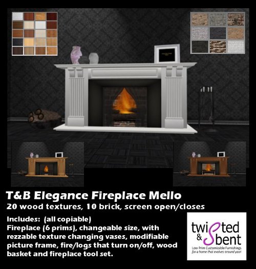 Texture Changing Interactive Elegance Fireplace Mello