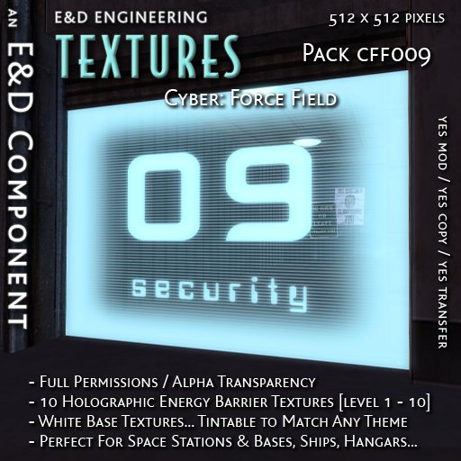 Second Life Marketplace - [CFF009] 10 Holographic Security Barrier ...