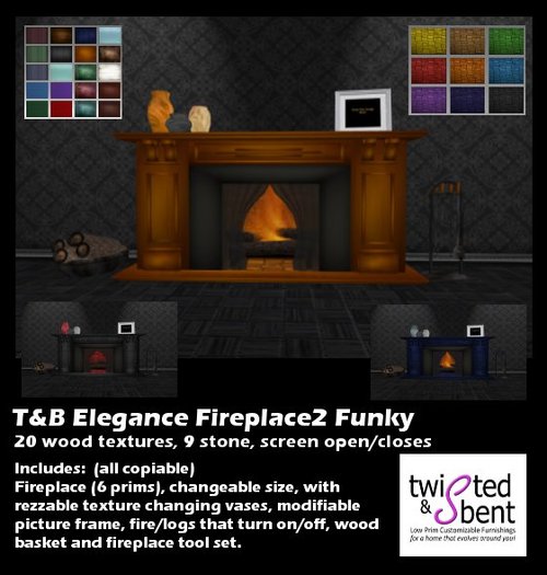 Texture Changing Interactive Elegance Fireplace2 Funky