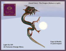 [Good Fairy] - The Dragon {Statue w Light} *FATPACK*