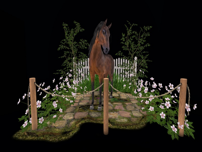 MC Fenced In Horse Patch 1 - Animated