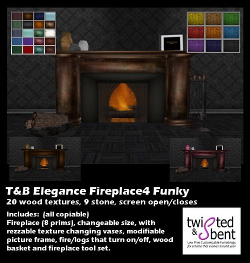 Texture Changing Interactive Elegance Fireplace4 Funky