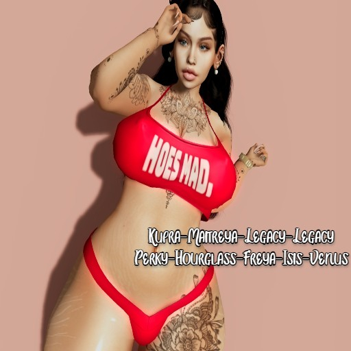 Second Life Marketplace [IC] Hoes Mad Red Top+Bikini