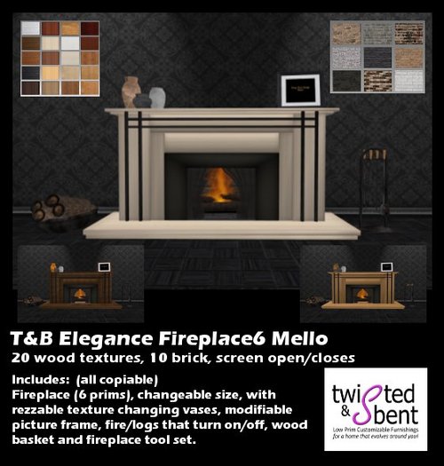 Texture Changing Interactive Elegance Fireplace6 Mello