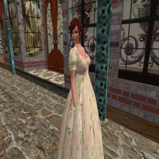 Pink Floral Regency Gown
