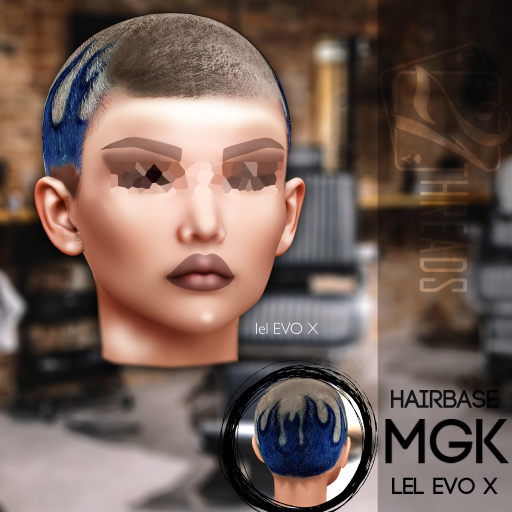 [21] Womens MGK Dark Blue Hairbase Lel Evo X
