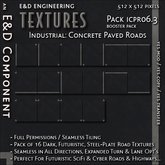 [ICPR06.3] 16 Expanded Lane and Turn Options Dark Steel-Plate Futuristic Highway Road Street Textures by E&D ENGINEERING