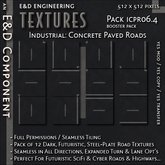 [ICPR06.4] 12 Expanded Lane and Turn Options Dark Steel-Plate Futuristic Highway Road Street Textures by E&D ENGINEERING