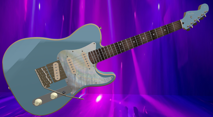 Custom P-90 Guitar Blue (Box)