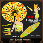 Citrus Summer Parasols x4