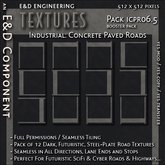[ICPR06.5] 12 Lane Ends and Turn Stop Dark Steel-Plate Futuristic Highway Street Road Textures by E&D ENGINEERING