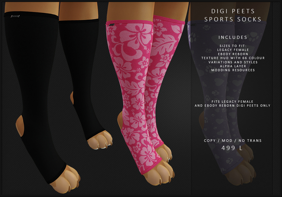 [MODZ] SPORTS SOCKS .DIGI PEETS/LEGACY/REBORN - ADD ME