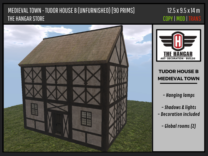 MEDIEVAL TUDOR HOUSE - B [90 PRIMS]
