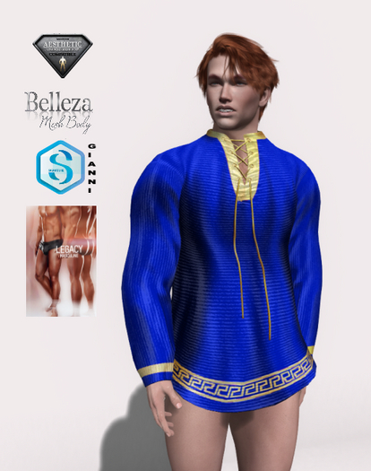 Viata Adonis Tunic Blue