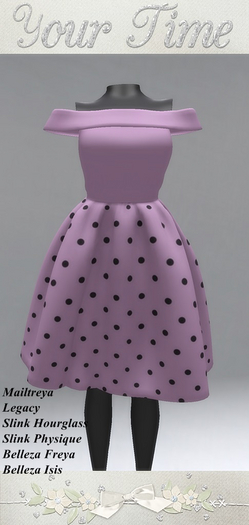 *YT* Rockabilly Dress Soft Pink Dots