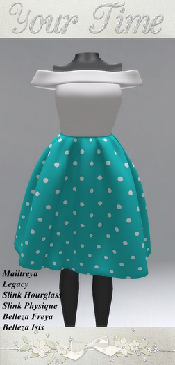 *YT* Rockabilly Dress Blue Dots