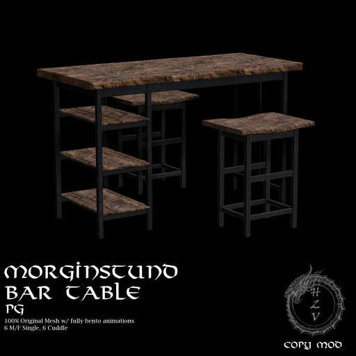 H2V - Morginstund Bar Table PG